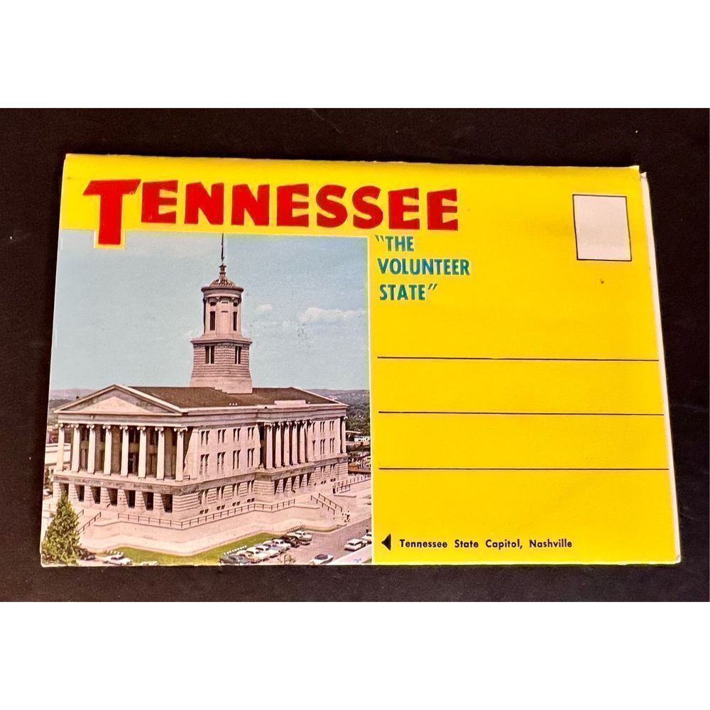 Vintage Tennessee Travel Memorabilia Fold-out Postcard View Book  TENNESSEE NOS